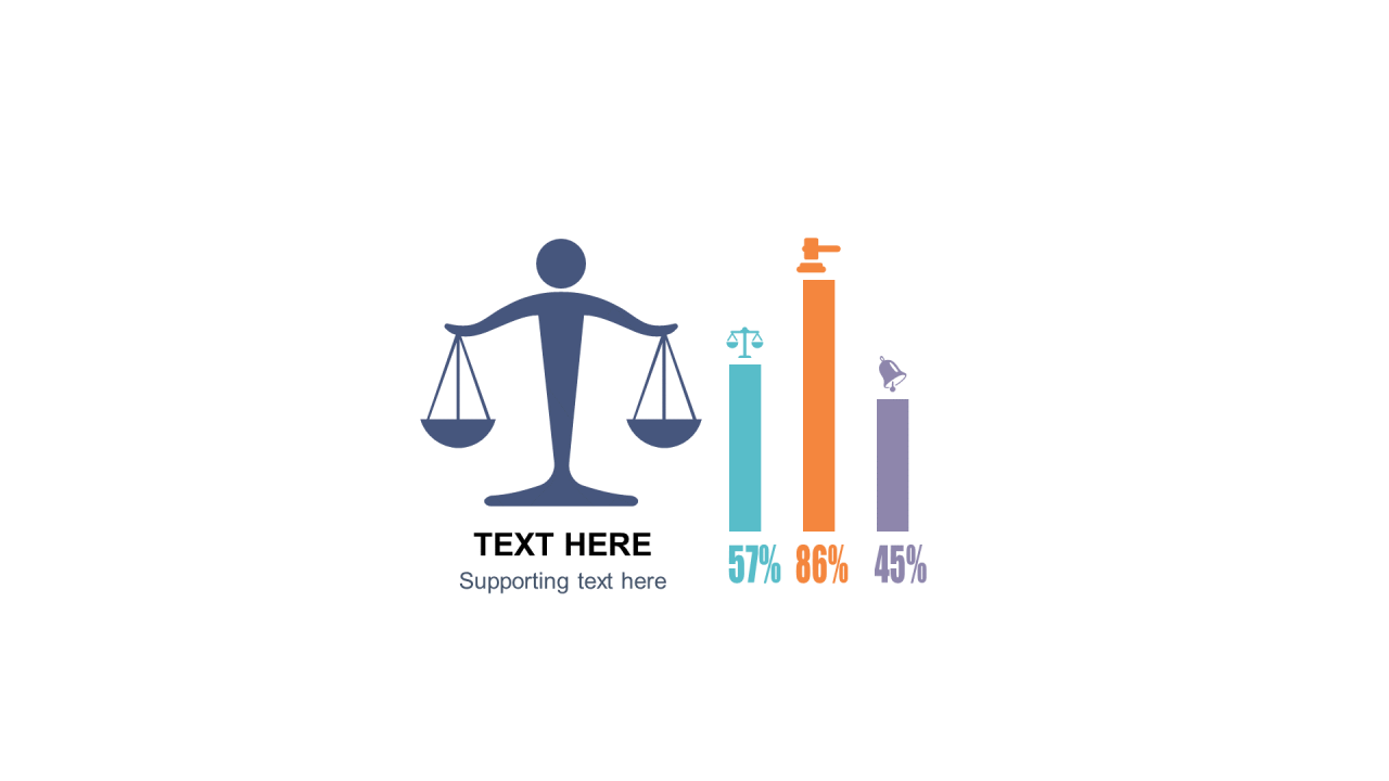 多色扁平PPT条形图