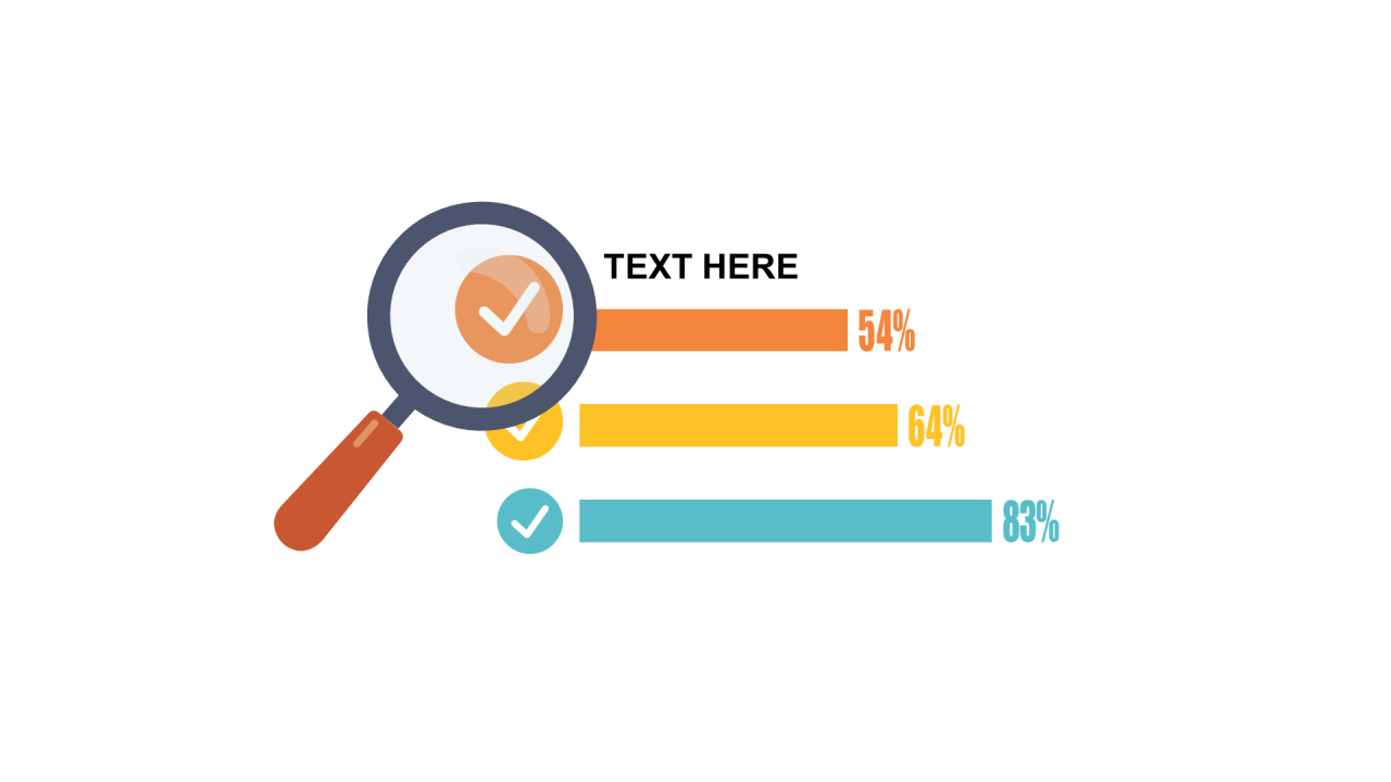 多色扁平PPT条形图