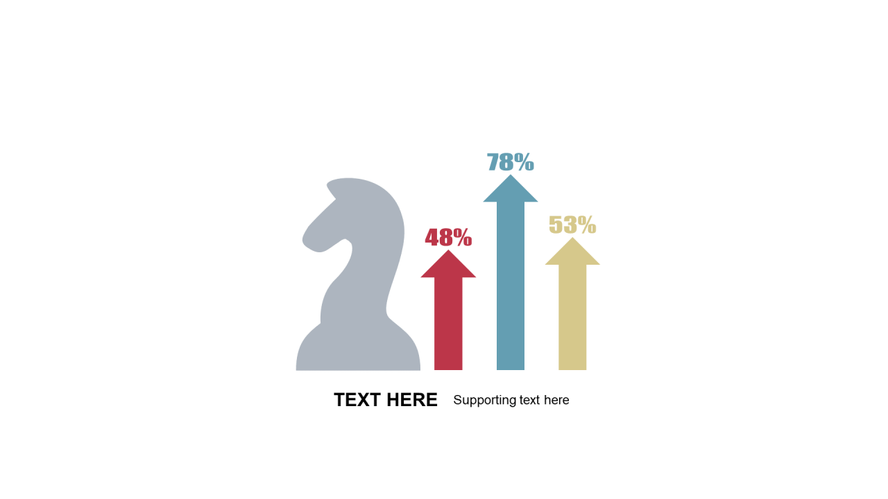 多色扁平PPT柱状图