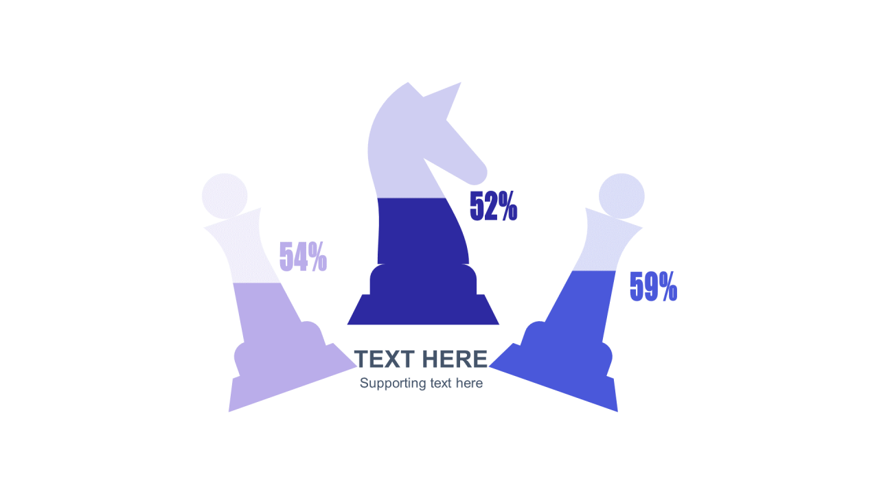 多色扁平PPT柱状图