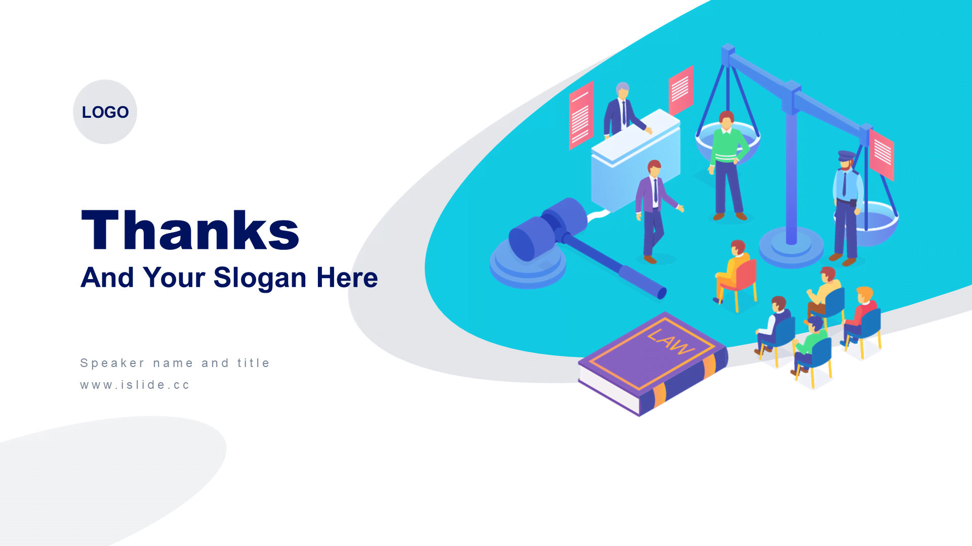 多色插画毕业答辩ppt主题