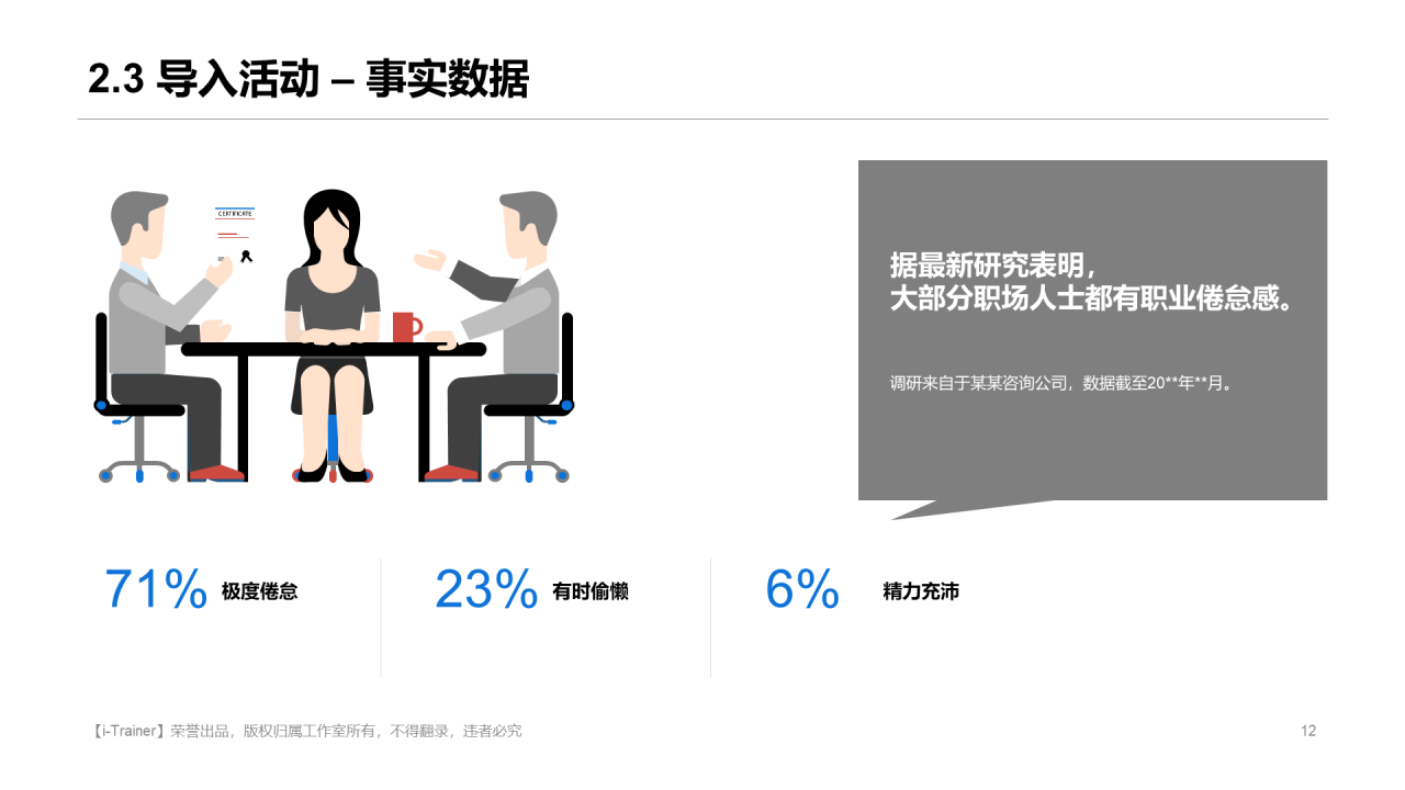 白色插画教学设计知识培训课件PPT素材