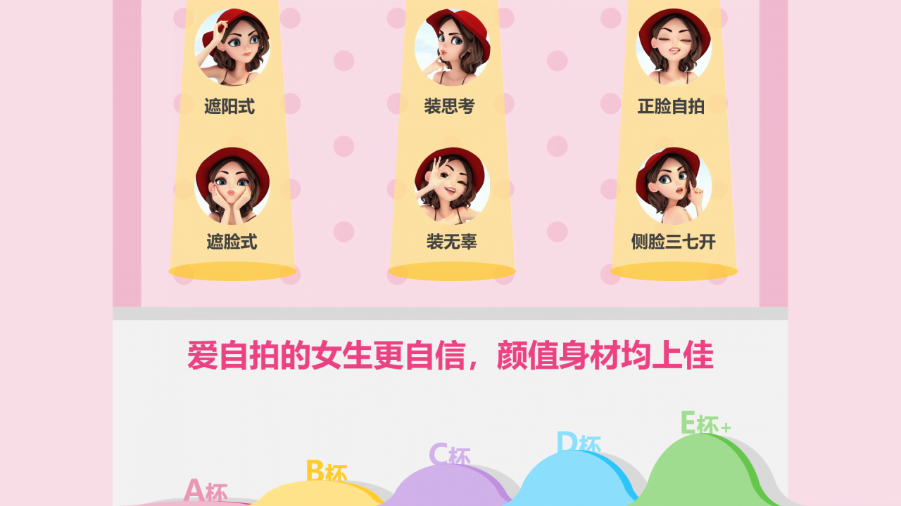 蓝色插画是让人戒不掉的自拍瘾