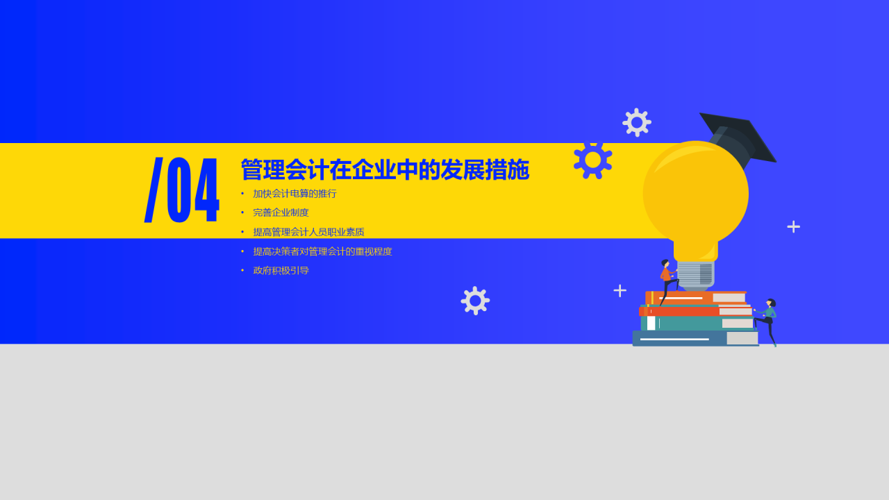 蓝色插画管理会计应用毕业答辩PPT案例