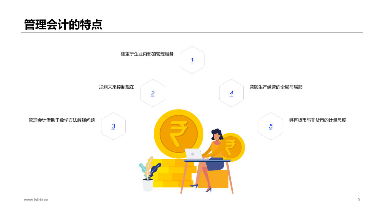 蓝色插画管理会计应用毕业答辩PPT案例