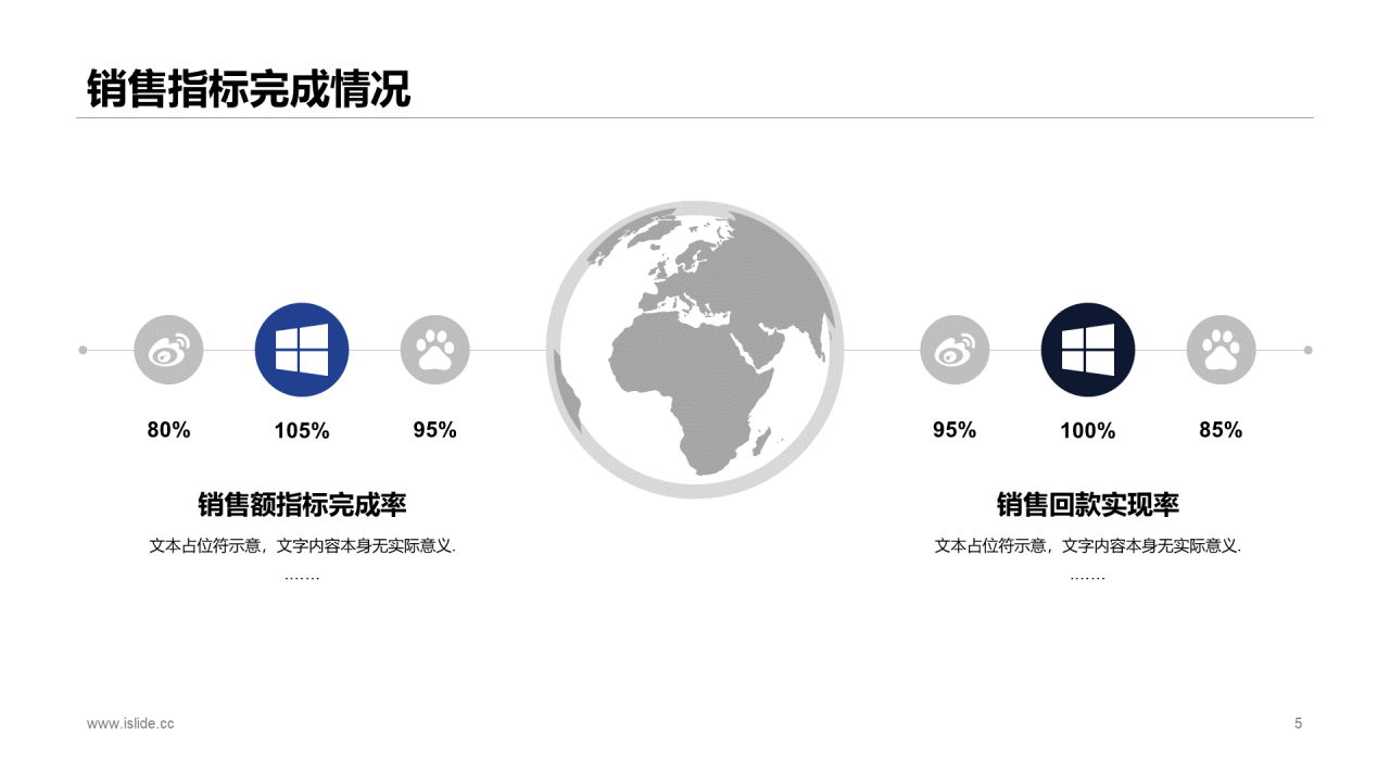 蓝色商务企业销售人员工作计划工作总结汇报PPT模板