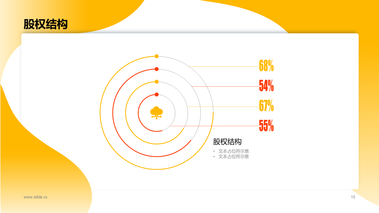 黄色渐变商务招聘行业商业计划书PPT素材