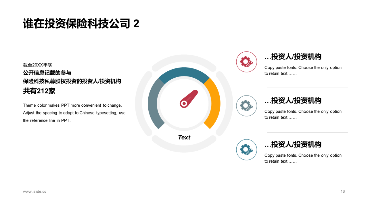 红色简约风保险行业投融资报告PPT下载