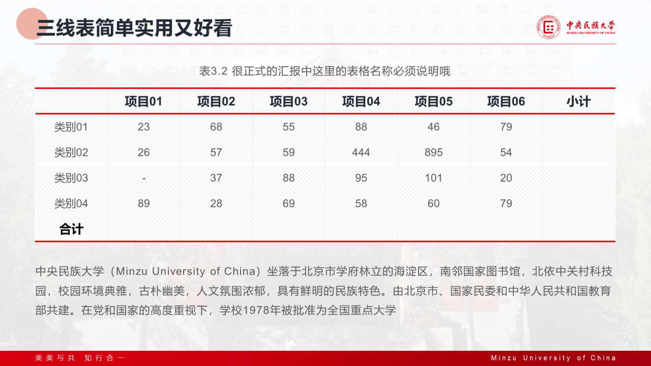 红色简约中央民族大学汇报答辩通用模板PPT案例