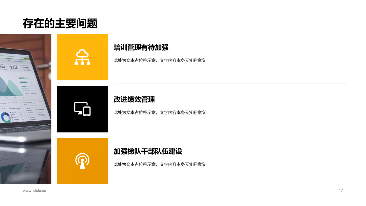 黄色商务企业人力资源部门工作总结PPT模板