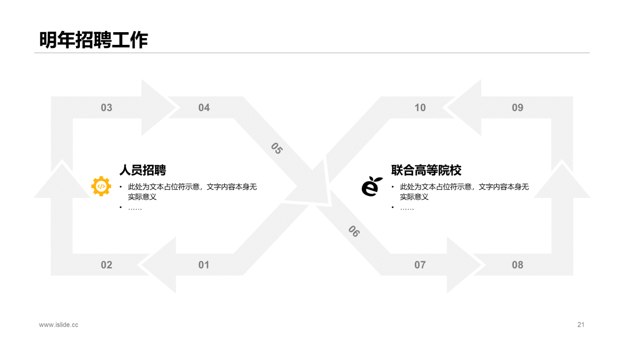 黄色商务企业人力资源部门工作总结PPT模板