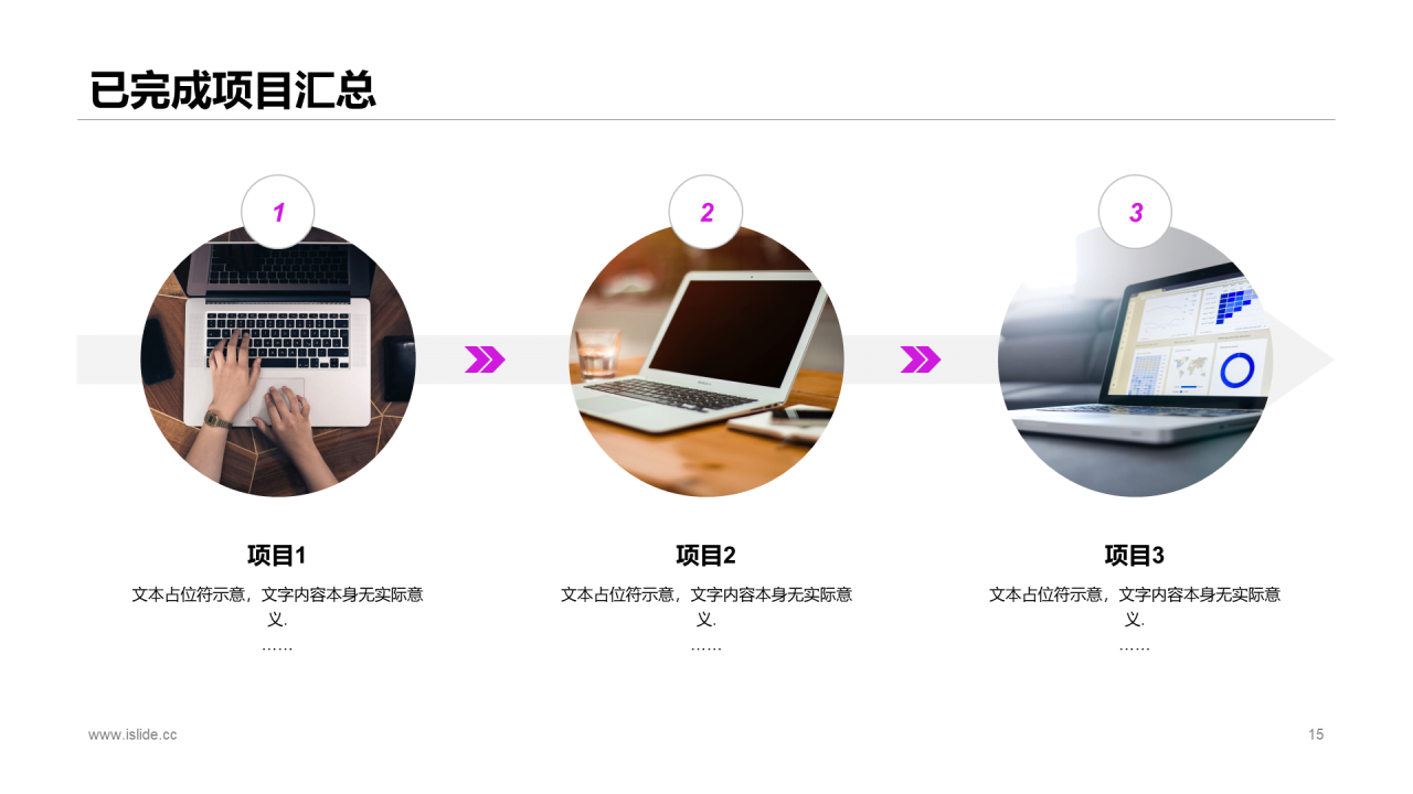 紫色渐变简约风年度工作总结报告PPT下载