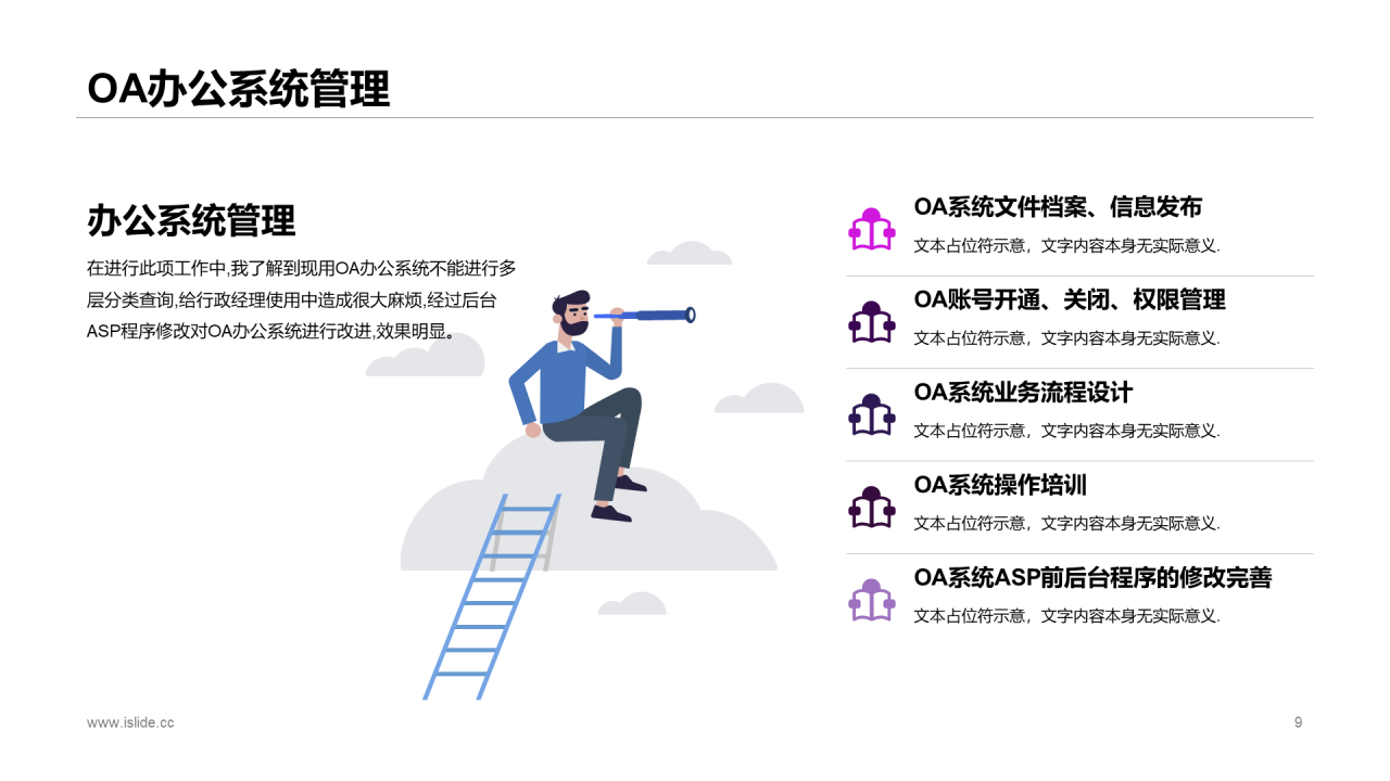 紫色渐变简约风年度工作总结报告PPT下载