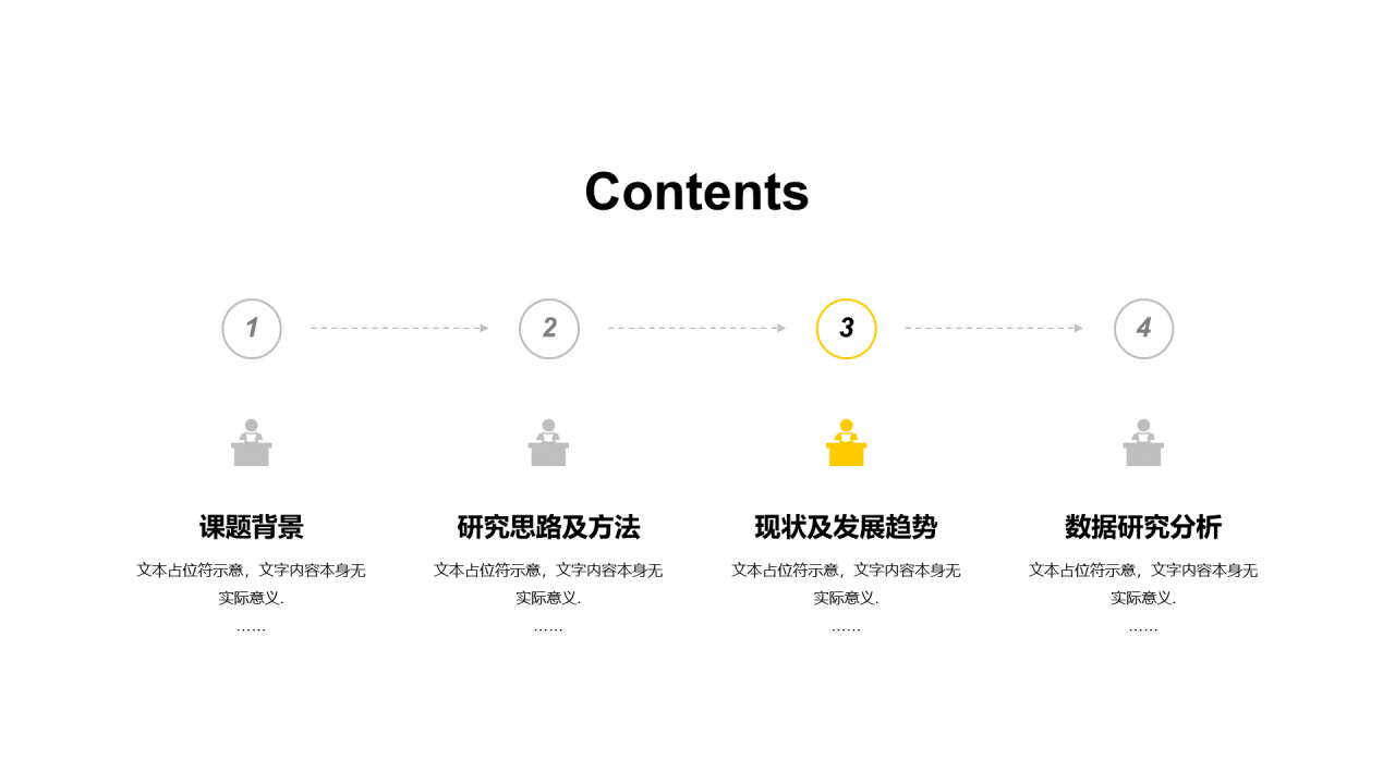 黄色插画“有梦有未来”主题高校毕业答辩PPT模板