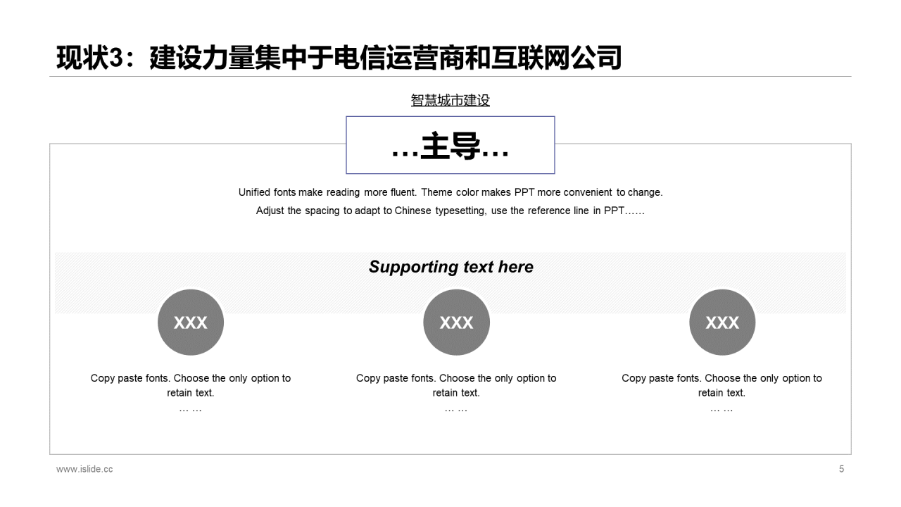 白色创意插画中国智慧城市发展现状报告PPT案例