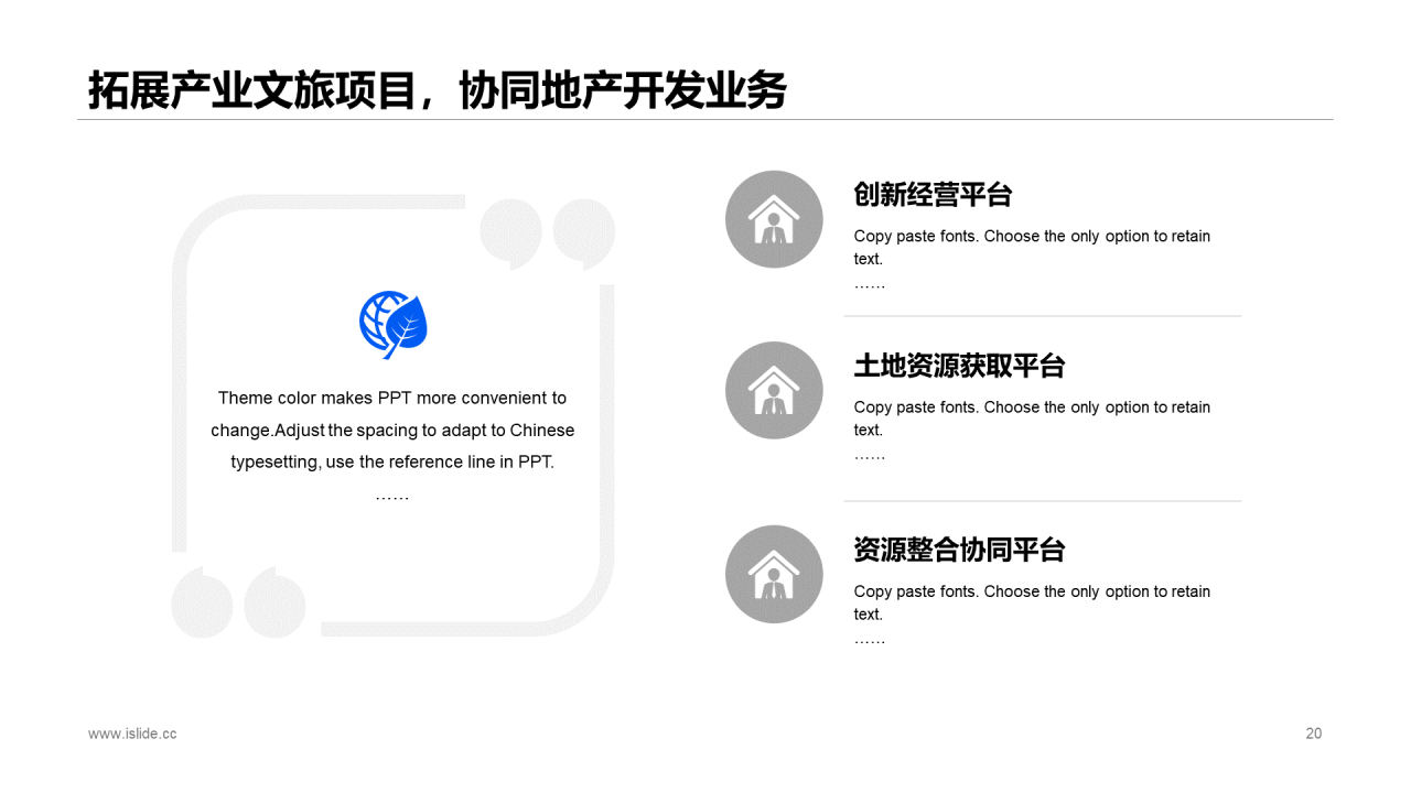 蓝色商务房地产现状与未来报告分析市场营销活动PPT模板