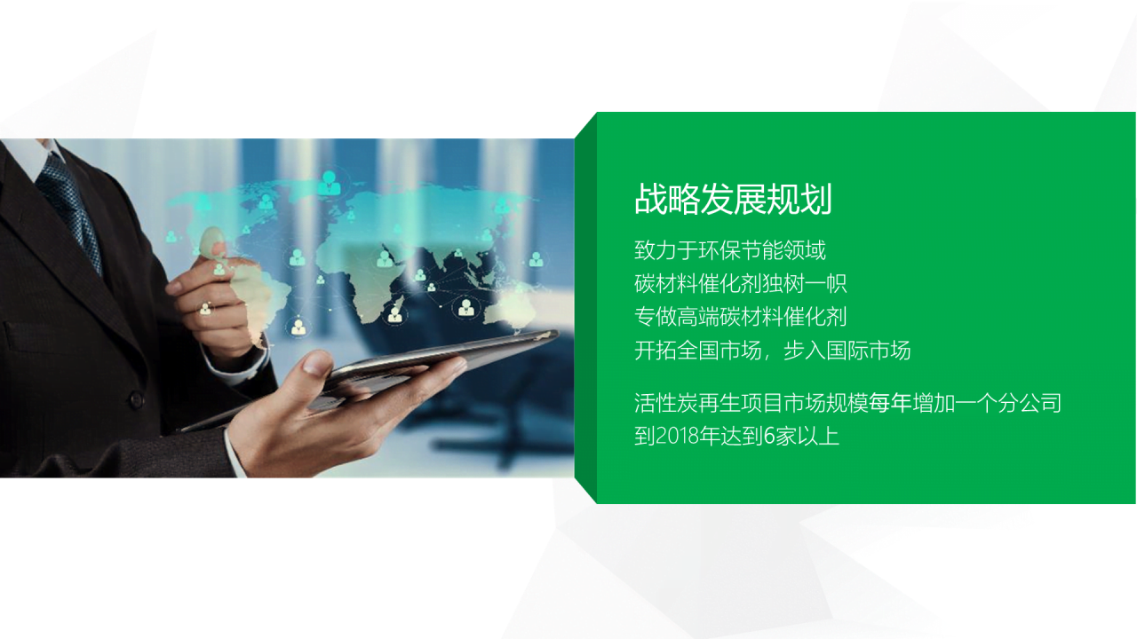 绿色创意简约活性炭再生利用项目融资计划书PPT模板下载