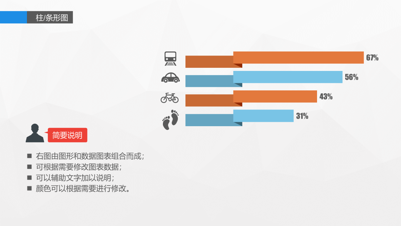 蓝色简约信息图表精选PPT案例