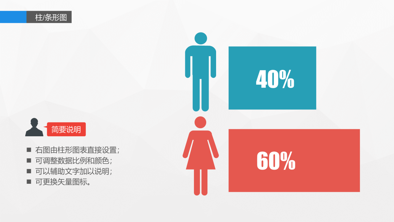 蓝色简约信息图表精选PPT案例