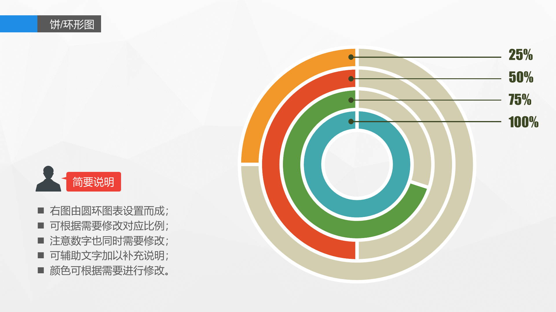 蓝色简约信息图表精选PPT案例
