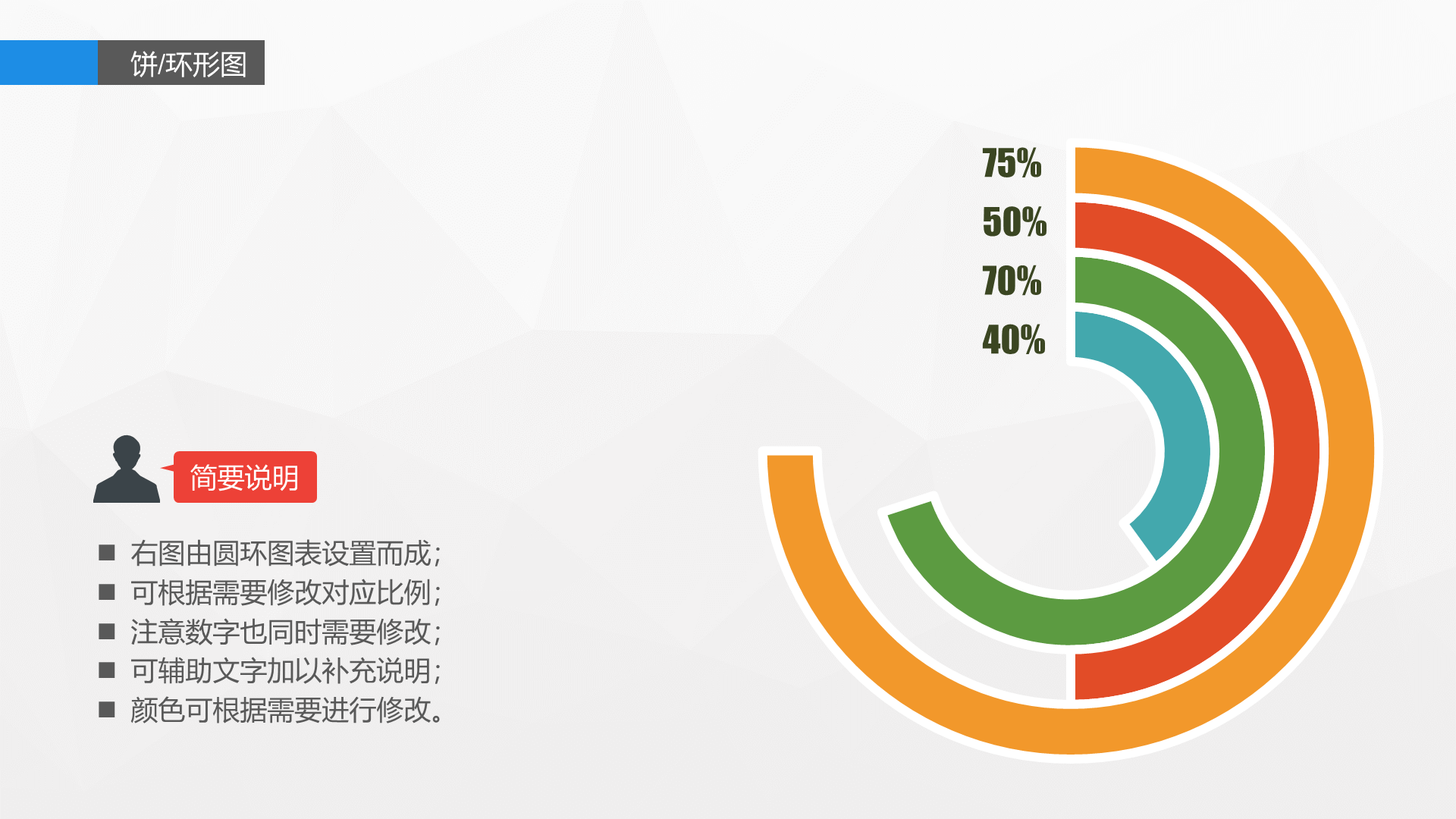 蓝色简约信息图表精选PPT案例