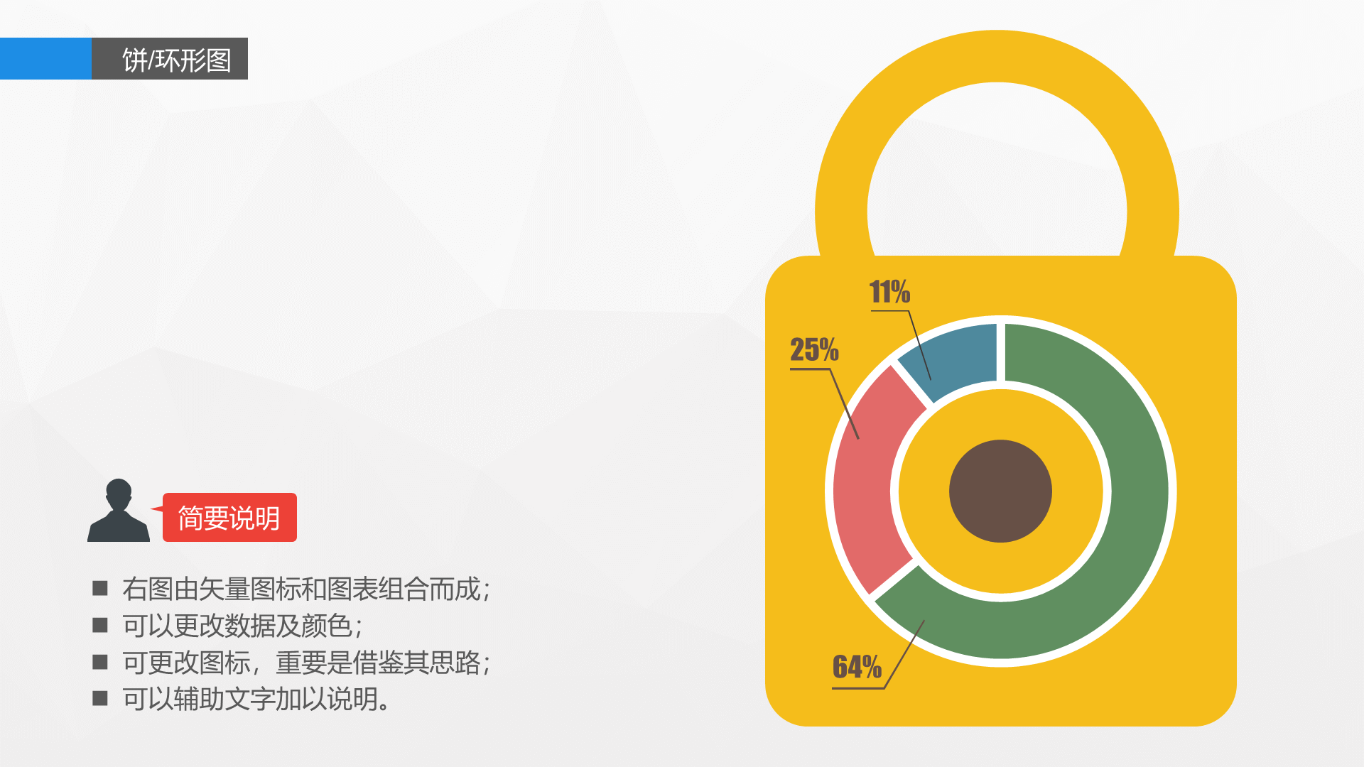 蓝色简约信息图表精选PPT案例
