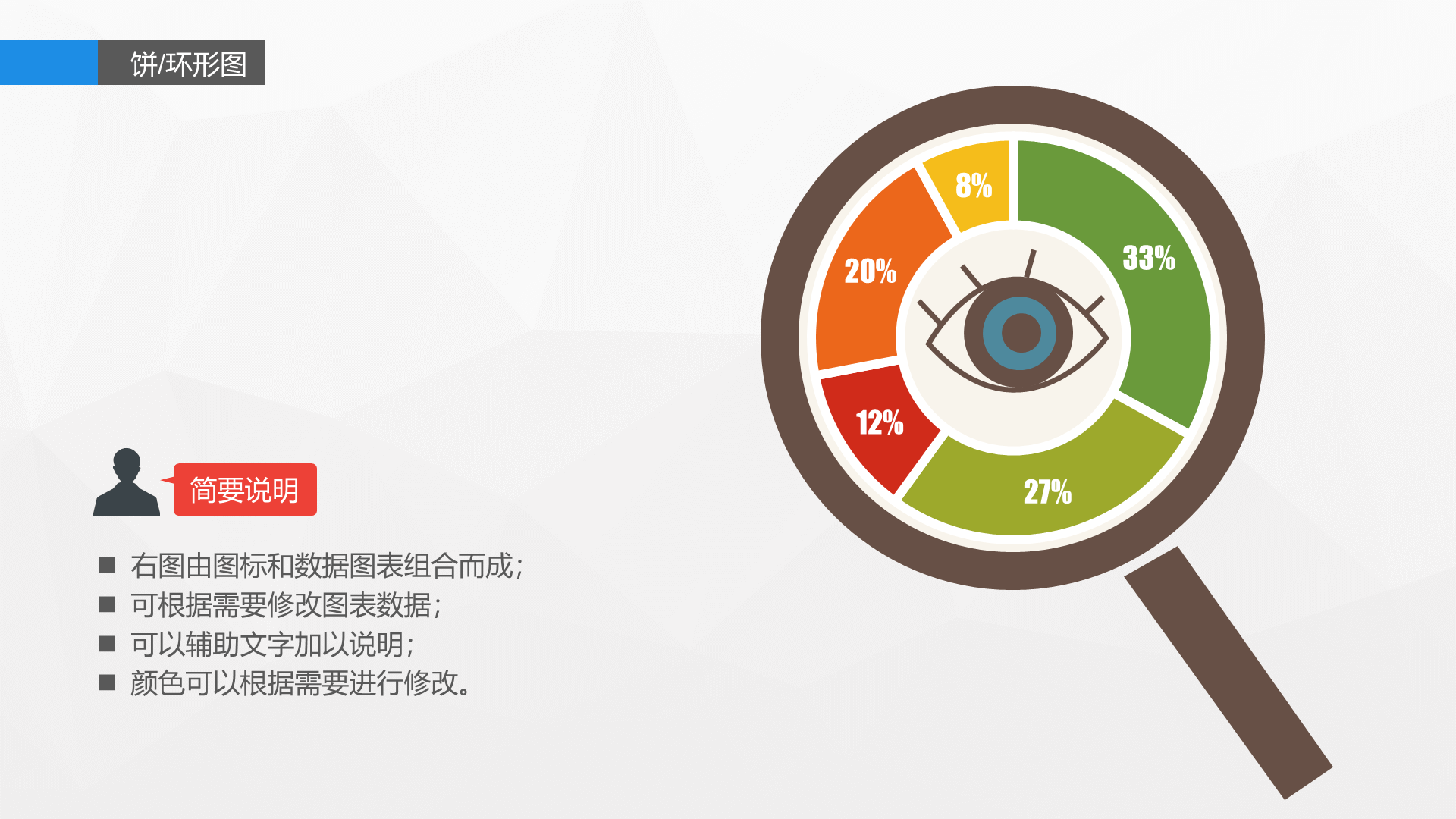 蓝色简约信息图表精选PPT案例