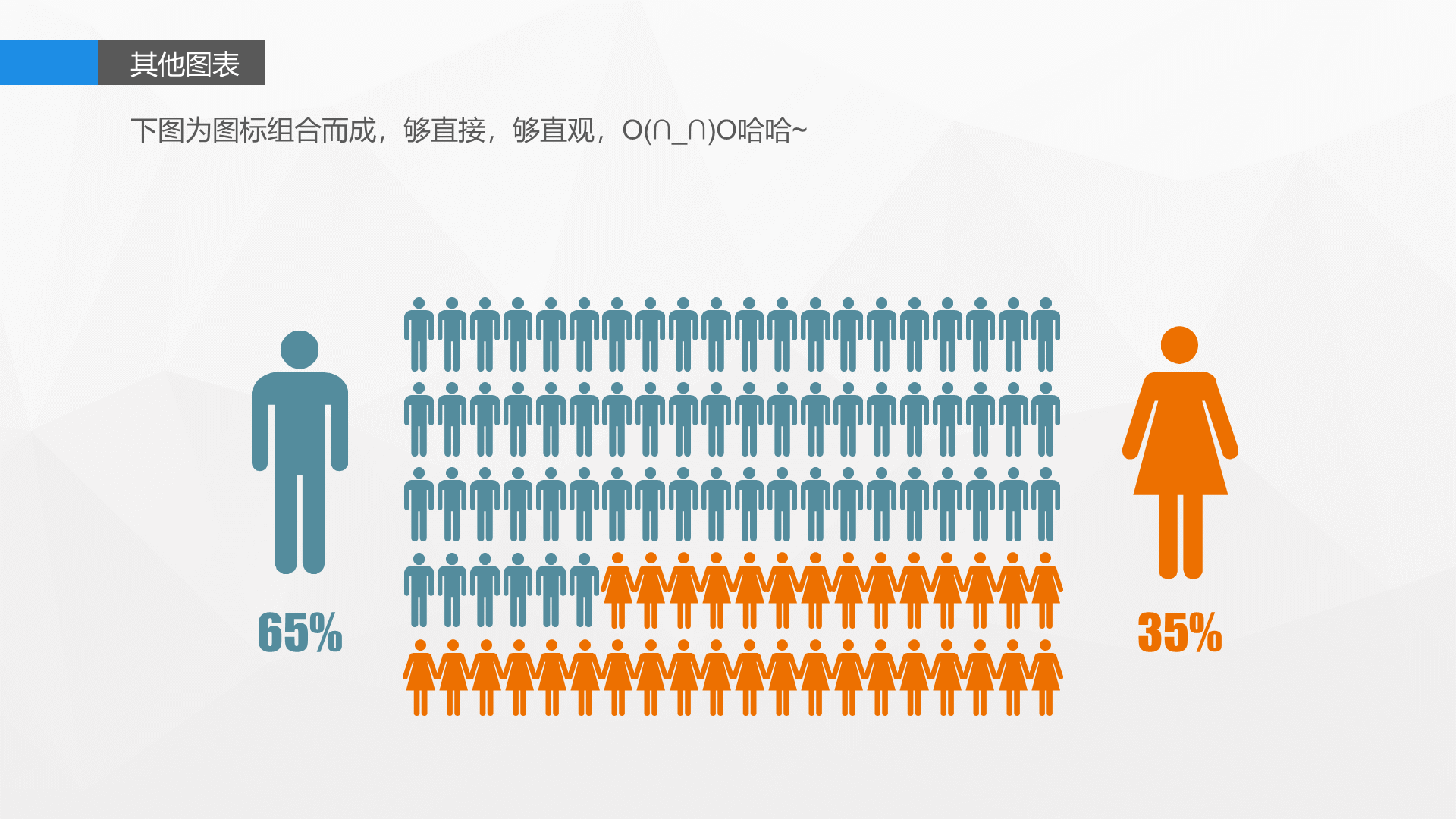 蓝色简约信息图表精选PPT案例