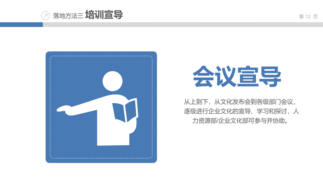 蓝色插画风企业文化建设讨论方案PPT下载