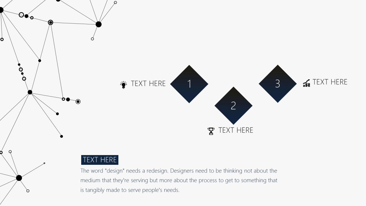 白色酷炫粒子效果科技行业研究报告PPT模板下载