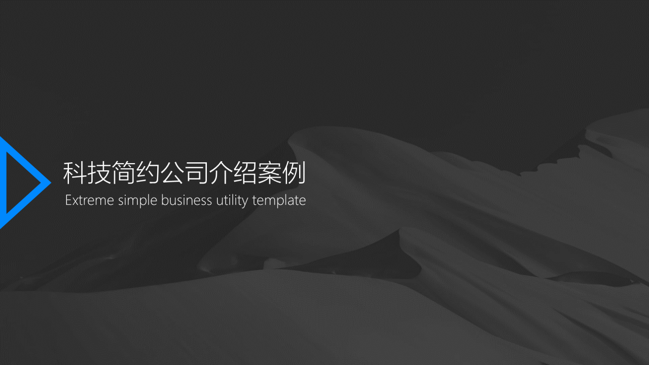 灰色科技简约风公司介绍通用PPT模板
