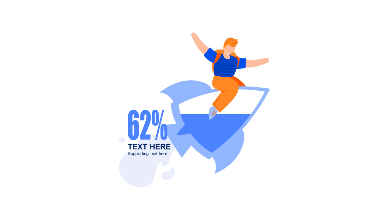 多色扁平PPT柱状图