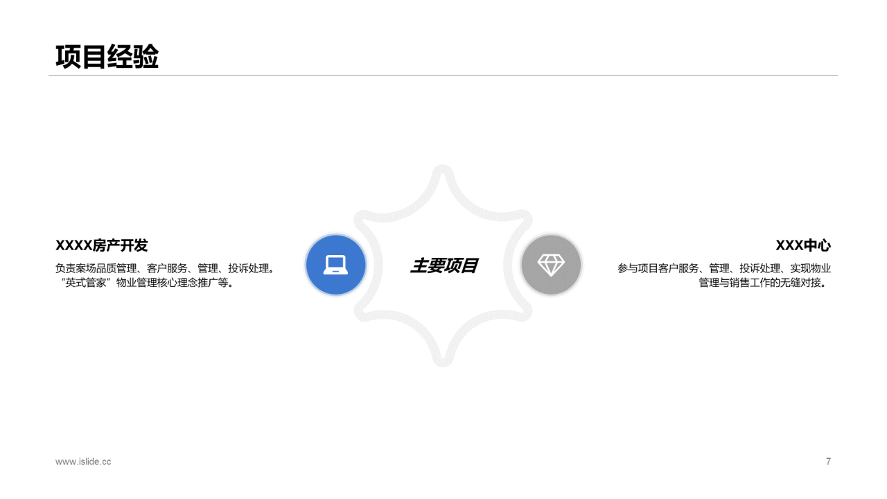 蓝色插画公司销售经理岗位竞聘述职PPT素材