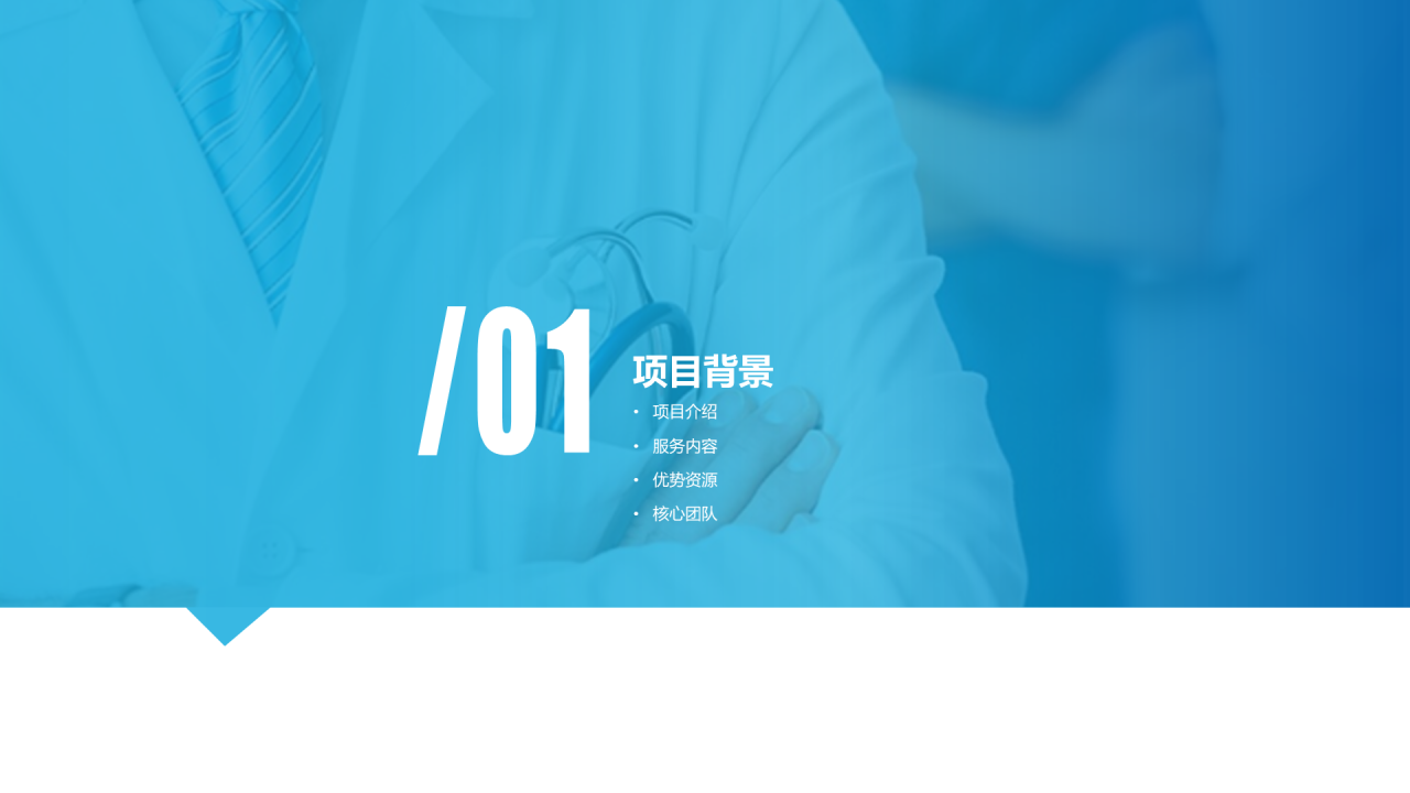 蓝色插画风医疗美容项目商业计划书PPT下载