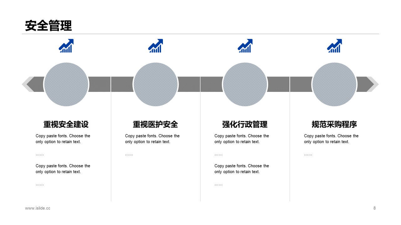 蓝色科技生物医疗医院工作总结汇报PPT模板