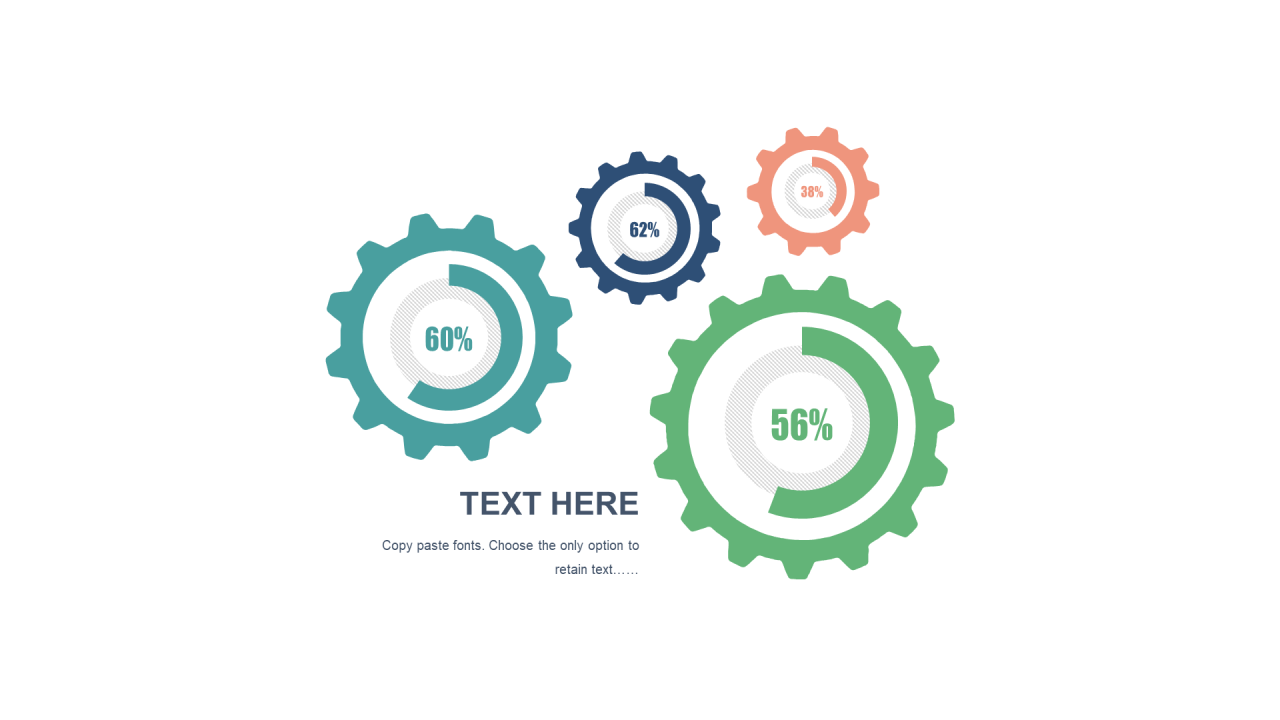 多色扁平PPT环形图