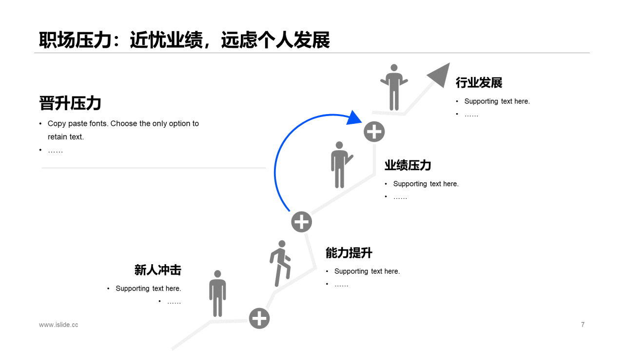 多色插画职场社交报告市场营销分析PPT模板下载
