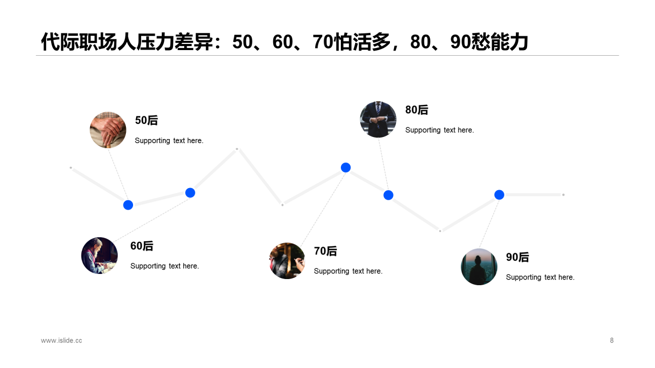 多色插画职场社交报告市场营销分析PPT模板下载