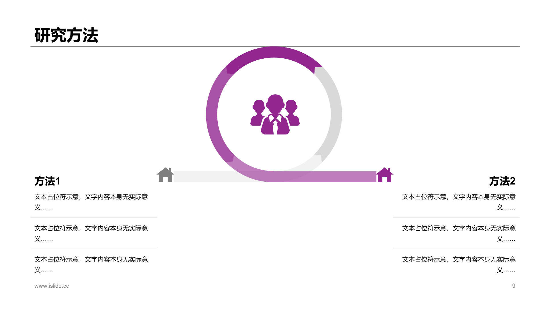 紫色商务公司部门项目总结进度汇报PPT模板