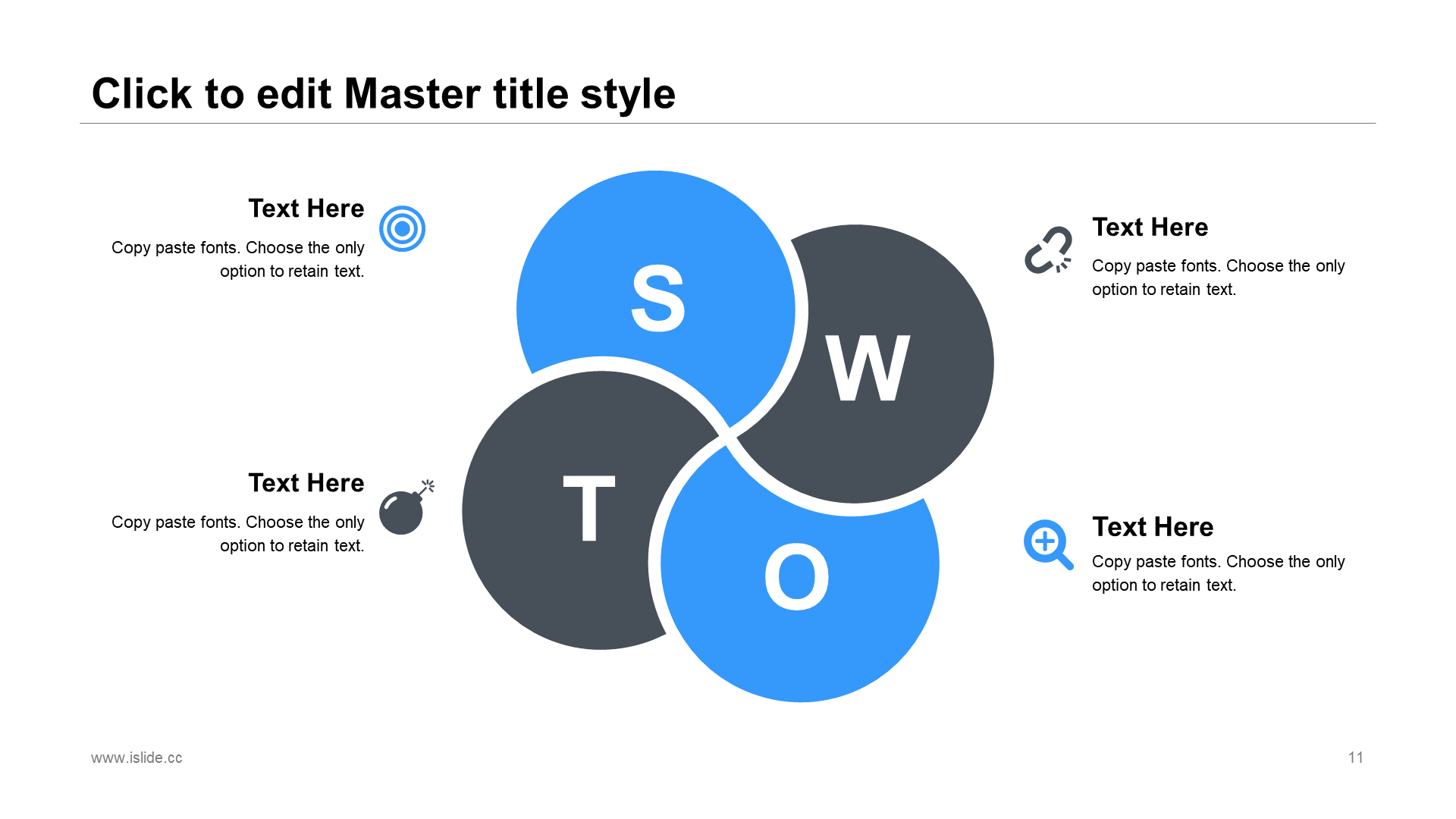 蓝色创意几何风半年工作汇报通用PPT素材下载