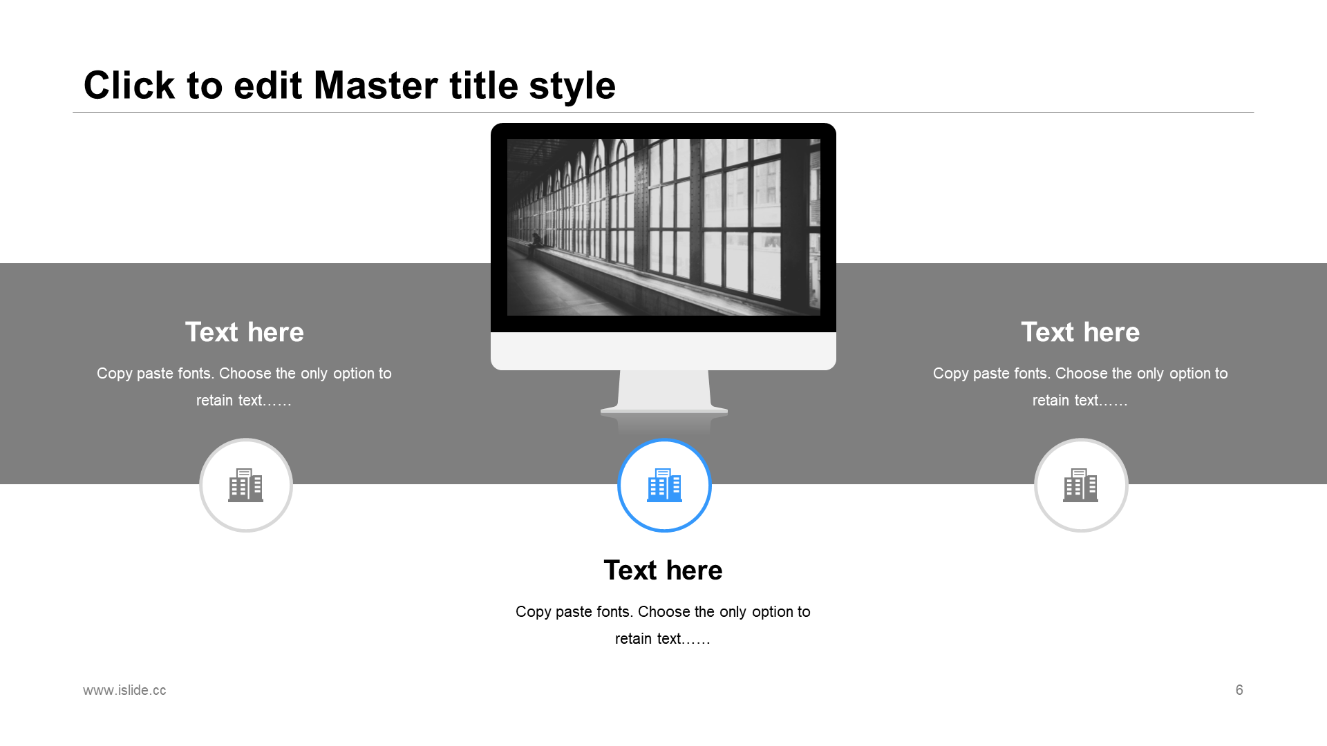 蓝色创意几何风半年工作汇报通用PPT素材下载