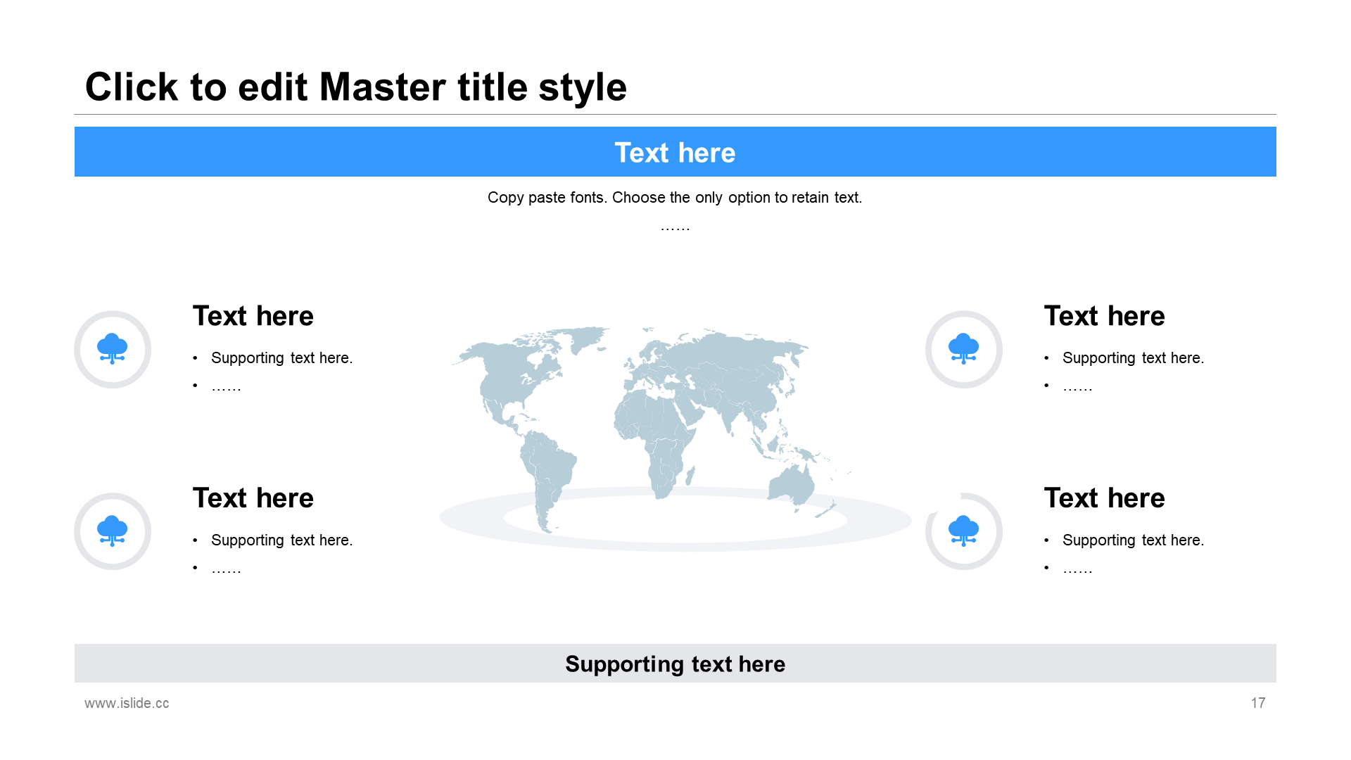 蓝色创意几何风半年工作汇报通用PPT素材下载