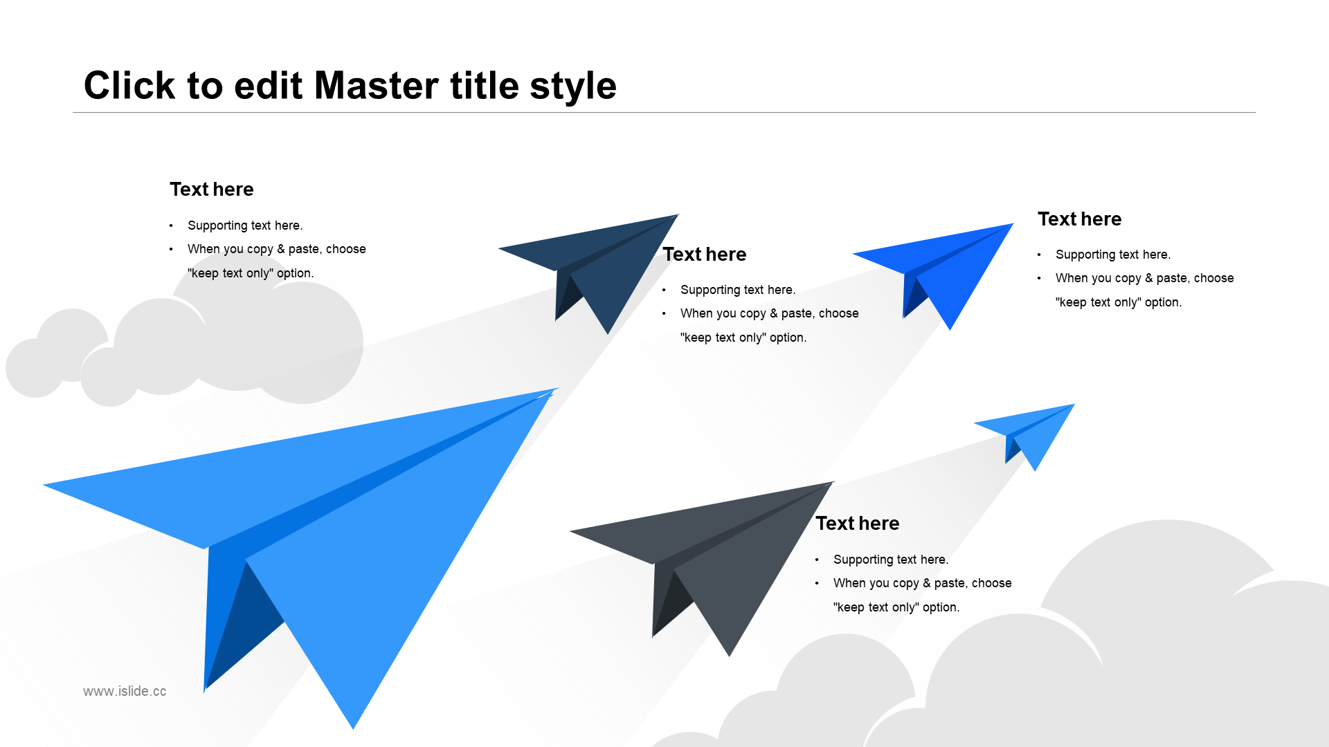 蓝色创意几何风半年工作汇报通用PPT素材下载