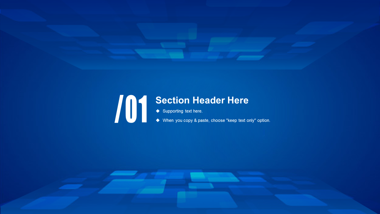 蓝色创意科技风年尾工作总结汇报PPT模板