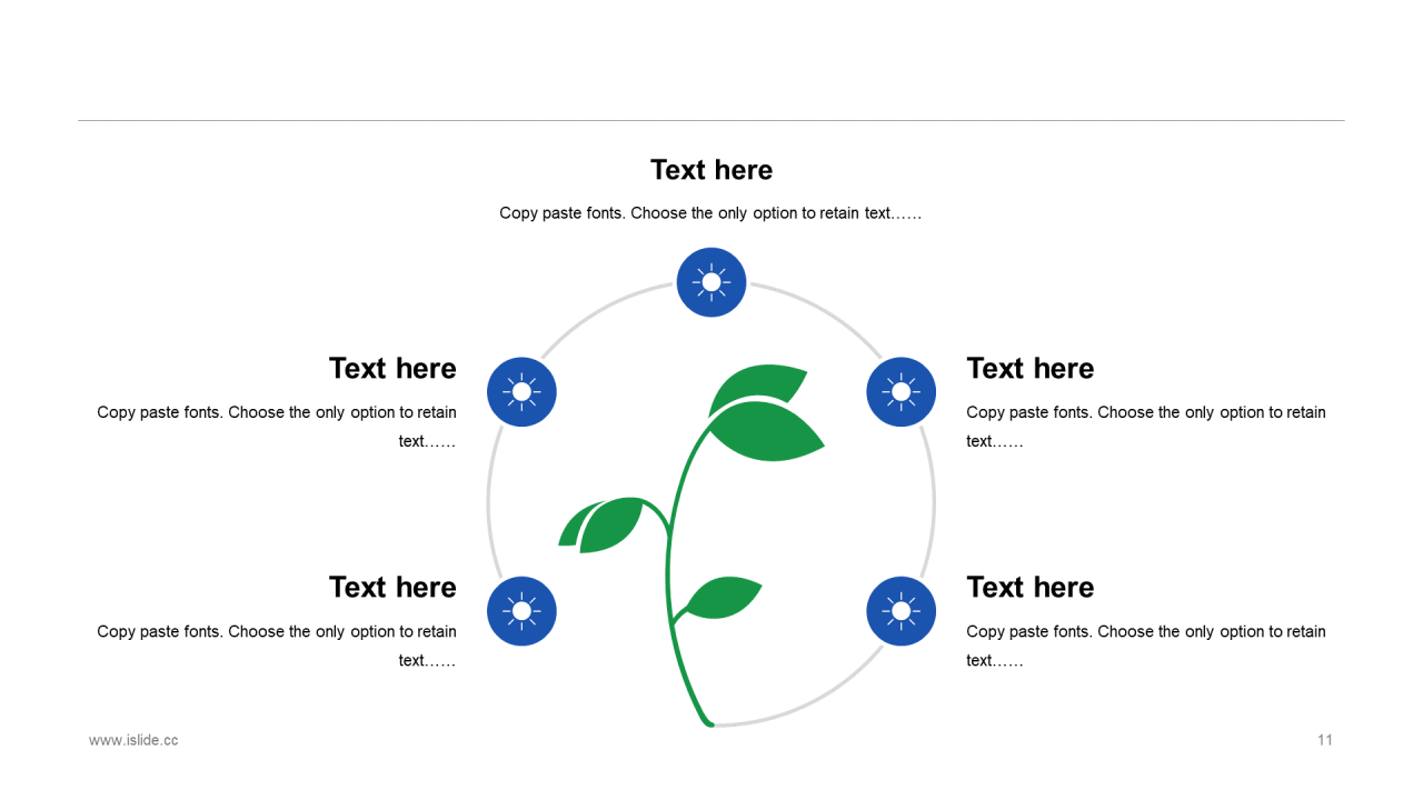 蓝色简约扁平化商务汇报总结PPT案例