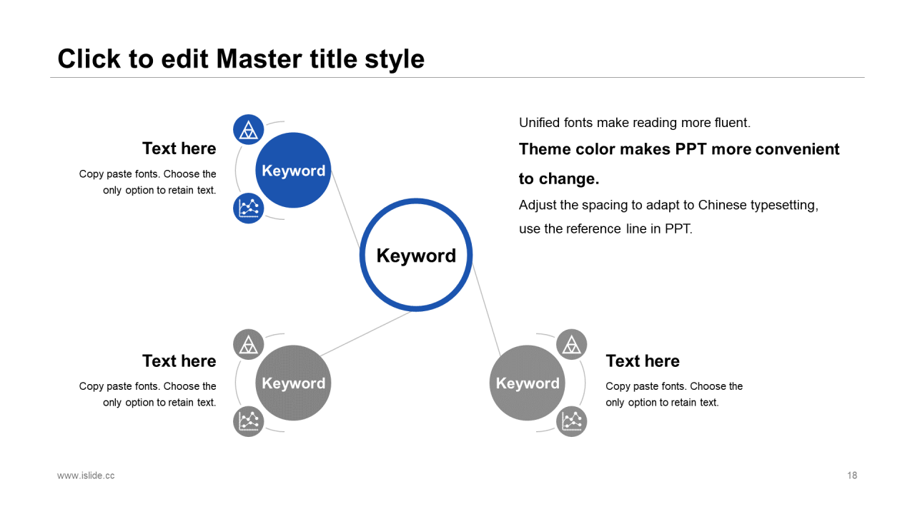 蓝色简约扁平化商务汇报总结PPT案例