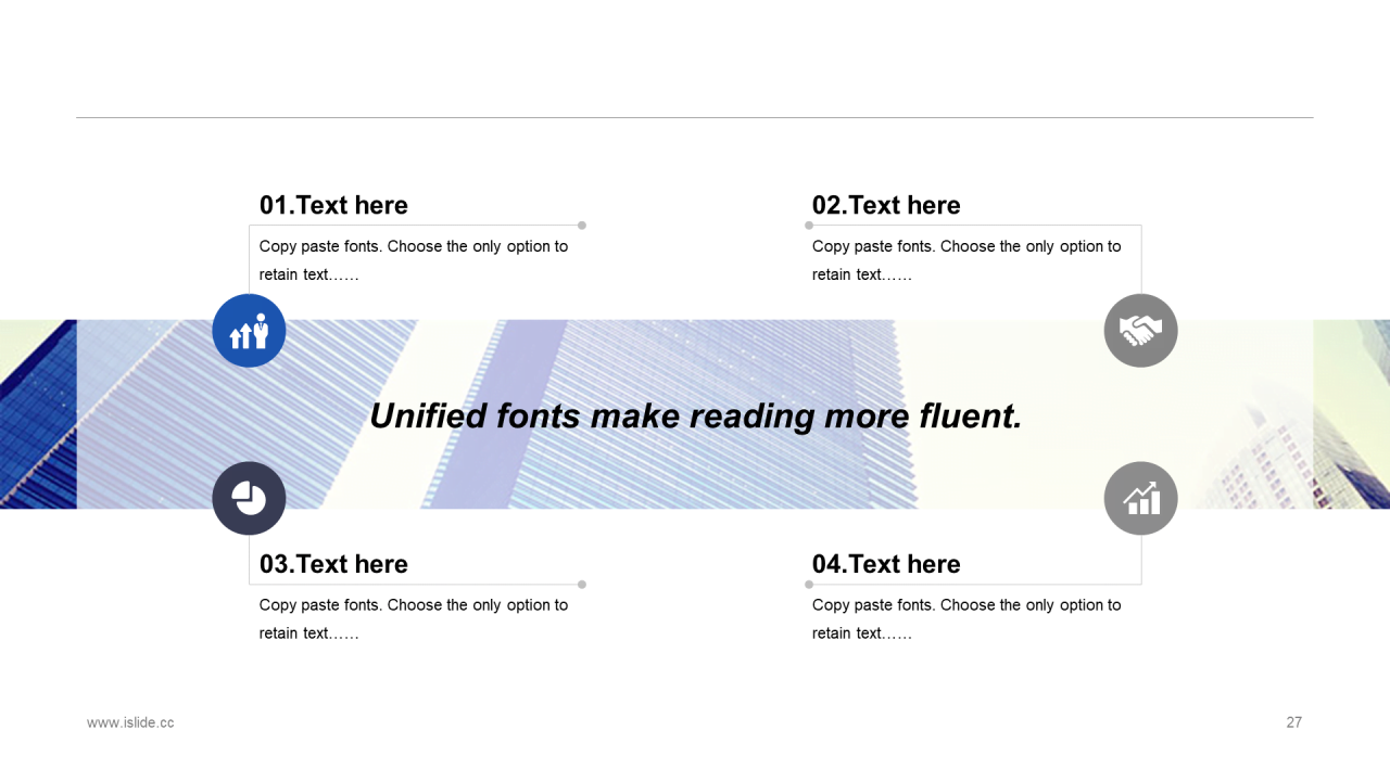 蓝色简约扁平化商务汇报总结PPT案例