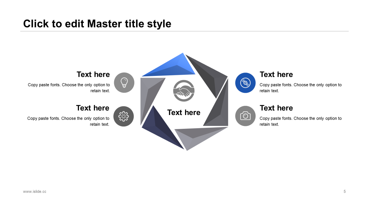 蓝色简约扁平化商务汇报总结PPT案例