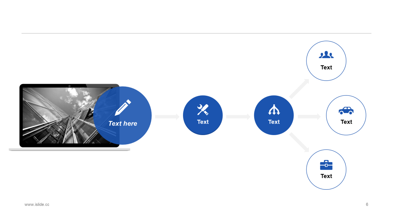 蓝色简约扁平化商务汇报总结PPT案例