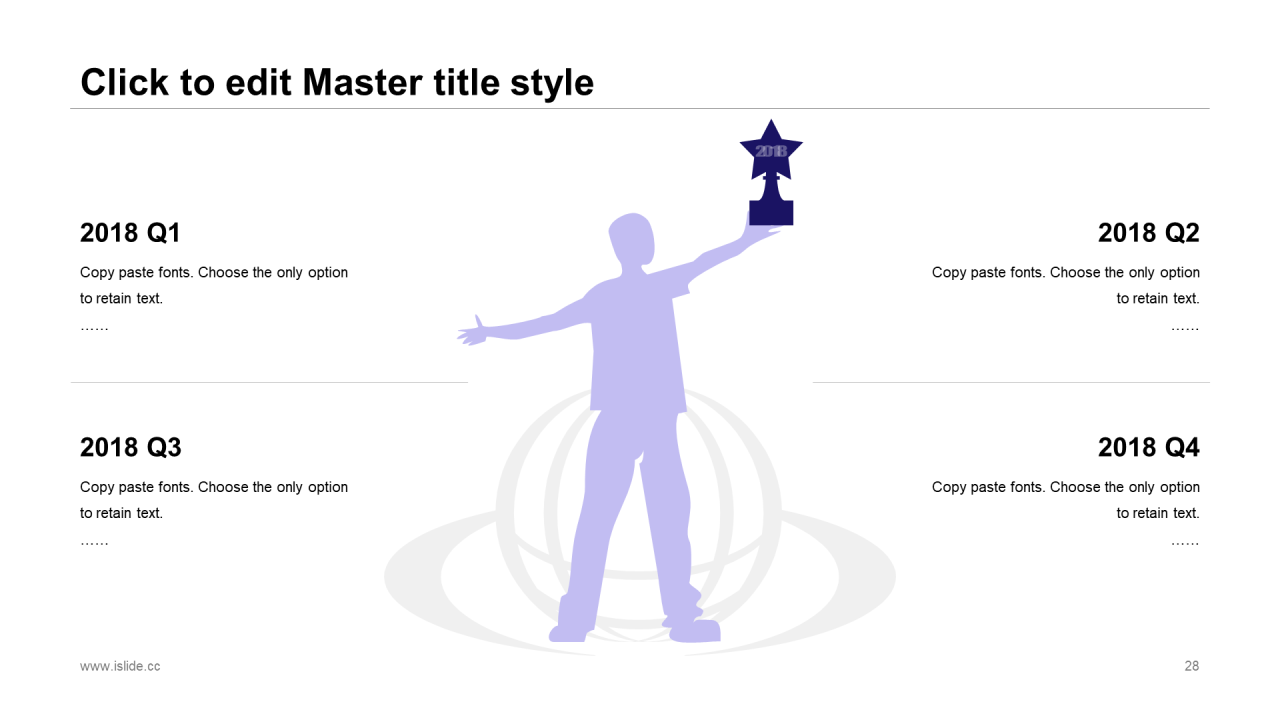 蓝色科技智能个人年终工作总结报告PPT模板